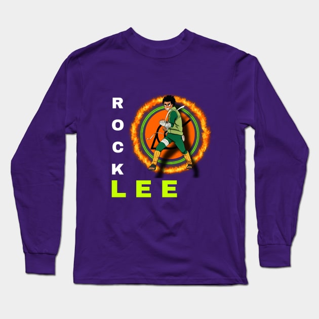 Hidden Leaf Warrior:  Rock Inner Gate Lee Long Sleeve T-Shirt by MADMATDesign